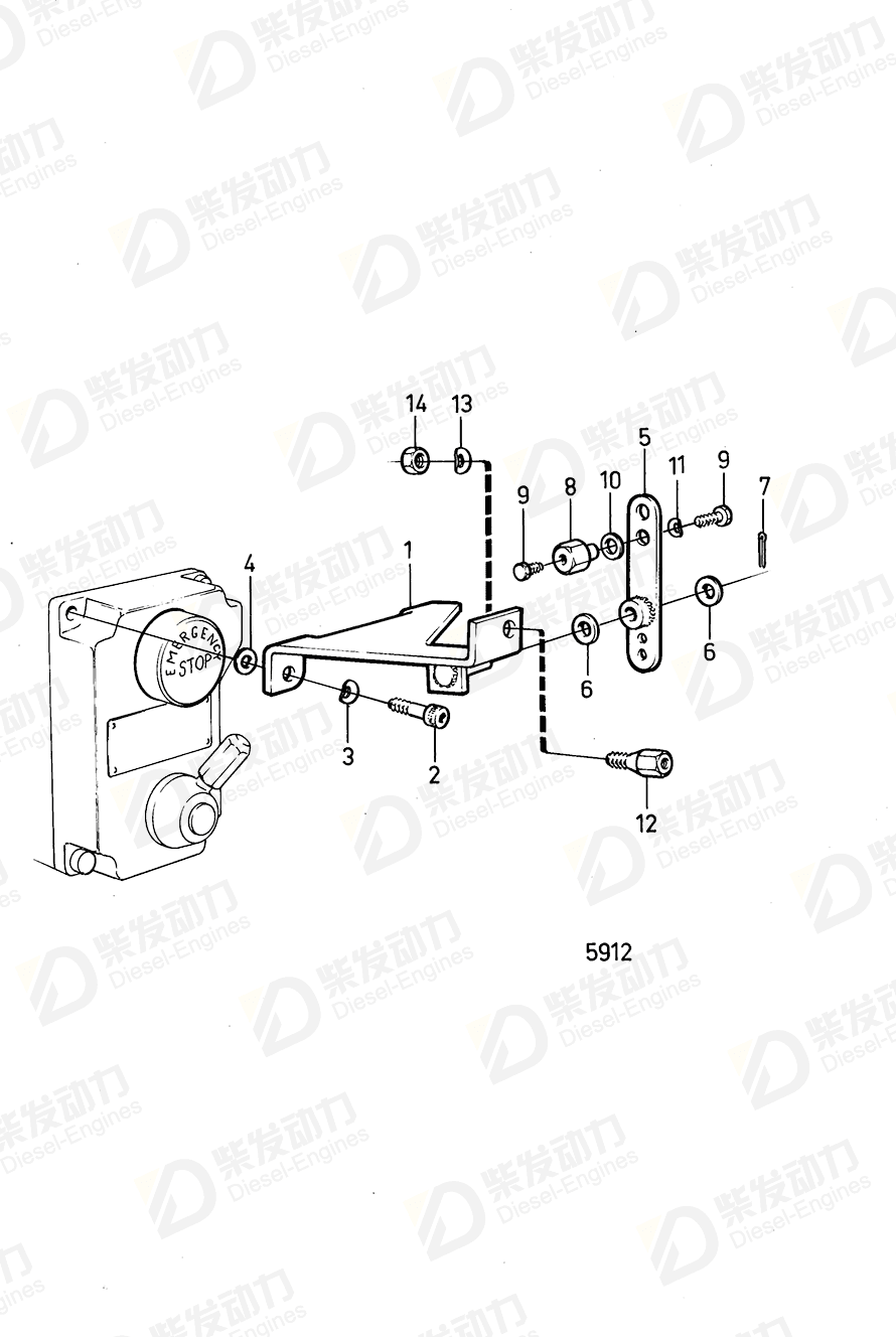 VOLVO Cable lock 829070 Drawing